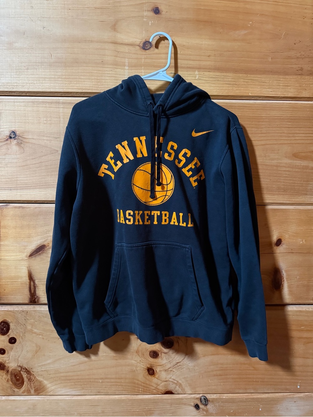 Nike Black Hoodie with Orange Tennessee Basketball Graphics